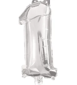 Festartikler*Decorata Party Foileballon - 85 cm - No 1 - Sølv