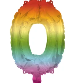 Festartikler*Decorata Party Foileballon - 95 cm - No 0 - Rainbow