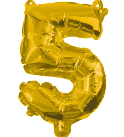 Festartikler*Decorata Party Foileballon - 85 cm - No 5 - Guld