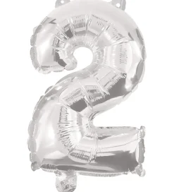 Decorata Party Foileballon - 85 cm - No 2 - Sølv