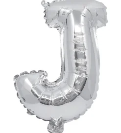 Festartikler*Decorata Party Foileballon - 31 cm - J - Sølv