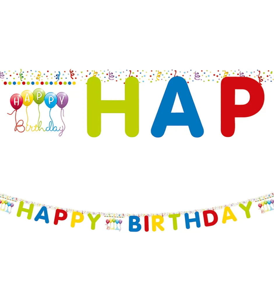 Decorata Party Happy Birthday Banner - Streamers