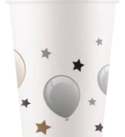 Festartikler*Decorata Party Papkrus - 8-pak - 200 ml - Milestone Happy Birthd