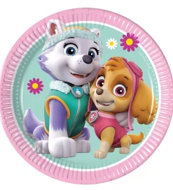 Tallerkener*Decorata Party Paptallerkner - 8-pak - 19,5 cm - Paw Patrol Skye