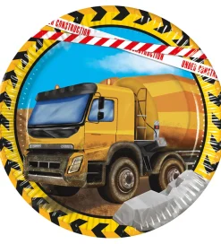 Tallerkener*Decorata Party Paptallerkner - 8-pak - 19,5 cm - Construction