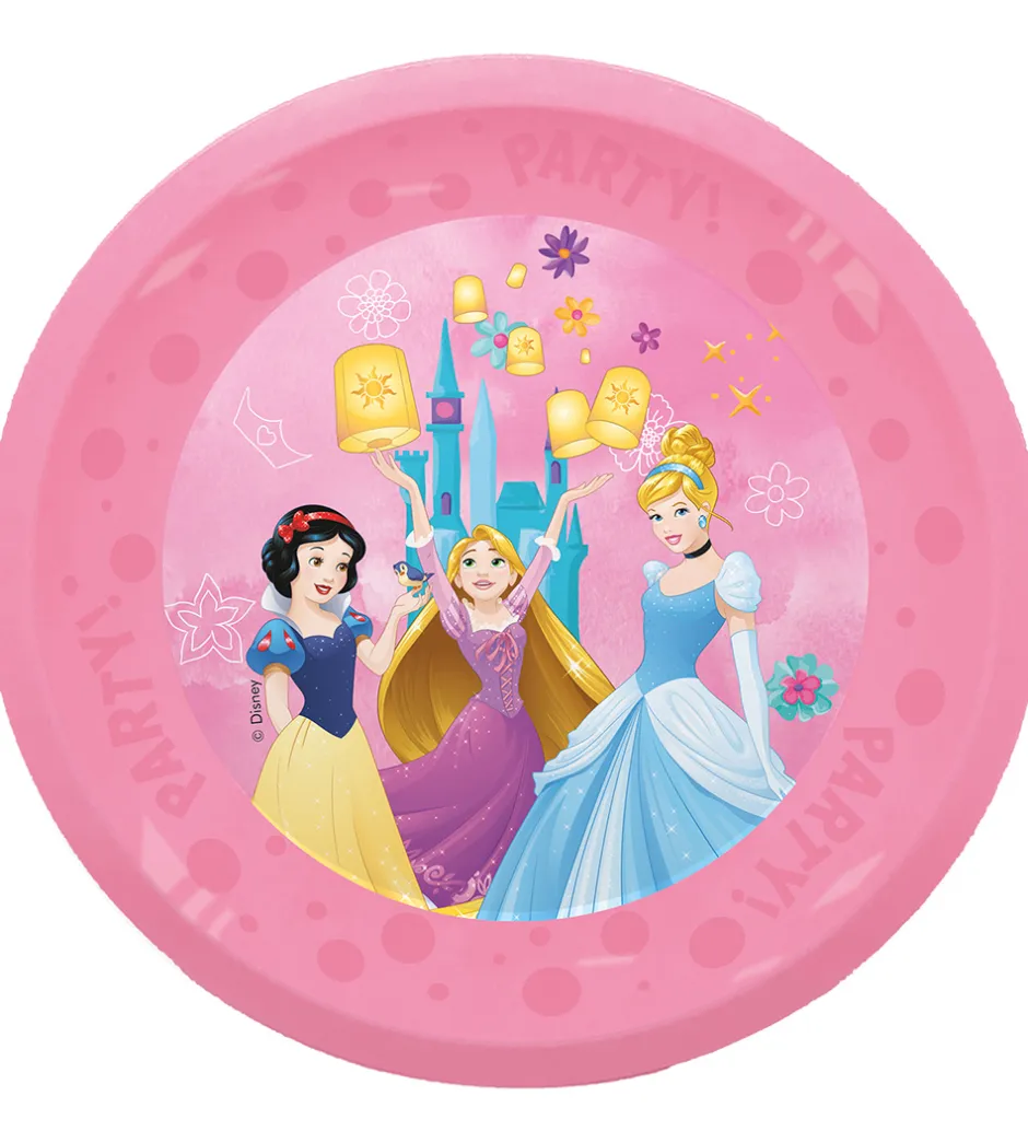 Tallerkener*Decorata Party Plastiktallerkner - 4-pak - 21 cm - Princess Live