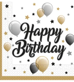 Decorata Party Servietter - 20-pak - 33x33 cm - Milestone Happy