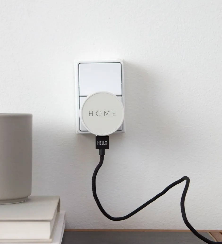 Adaptere Og Opladere*Design Letters Adapter - 12W - Home - Lysegrå
