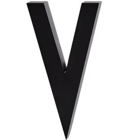Bogstaver*Design Letters Alubogstav - V - Sort