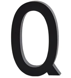 Bogstaver*Design Letters Alubogstav - Q - Sort