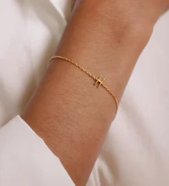 Smykker*Design Letters Armbånd - H - 18K Guldbelagt