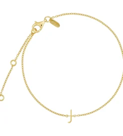 Smykker*Design Letters Armbånd - J - 18K Guldbelagt