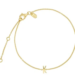 Smykker*Design Letters Armbånd - K - 18K Guldbelagt