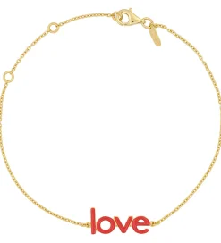 Smykker*Design Letters Armbånd - Keywords Chain - 18k Guldbelagt - Coral