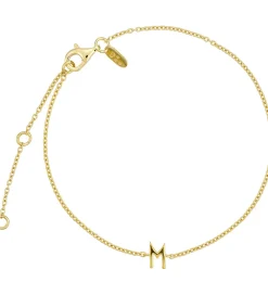 Smykker*Design Letters Armbånd - M - 18K Guldbelagt