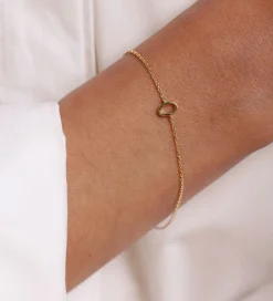 Design Letters Armbånd - O - 18K Guldbelagt