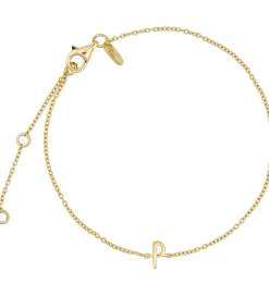 Smykker*Design Letters Armbånd - P - 18K Guldbelagt