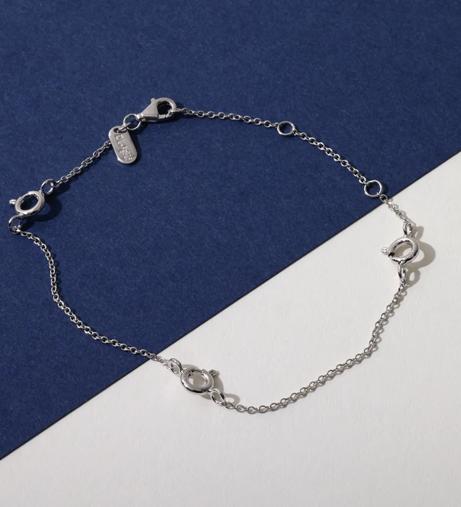 Smykker*Design Letters Armbånd - Ruth Anchor Charm Lock - Sølv