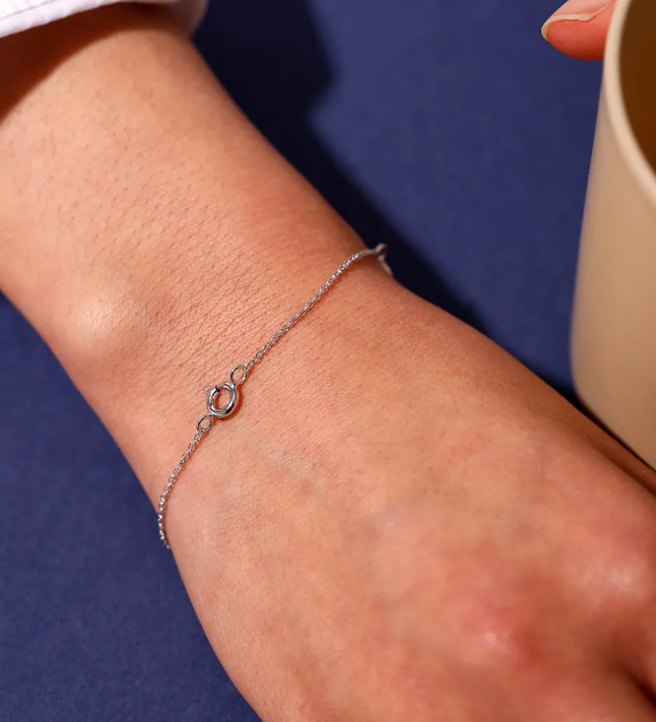 Smykker*Design Letters Armbånd - Ruth Anchor Charm Lock - Sølv