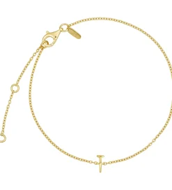 Design Letters Armbånd - T - 18K Guldbelagt