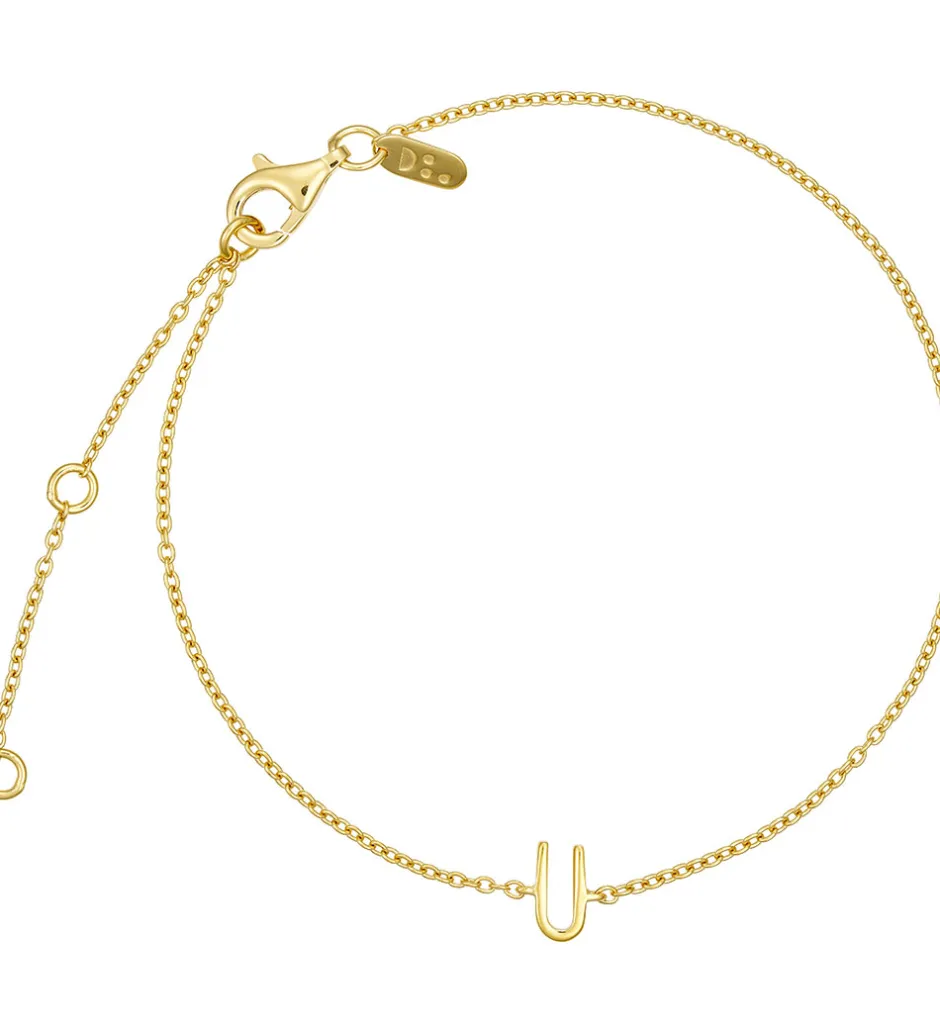Design Letters Armbånd - U - 18K Guldbelagt
