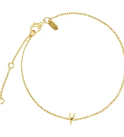Smykker*Design Letters Armbånd - V - 18K Guldbelagt