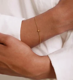 Smykker*Design Letters Armbånd - V - 18K Guldbelagt