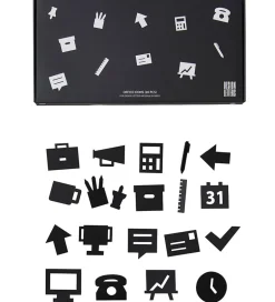 Bogstaver*Design Letters Ikoner - Kontor - Sort