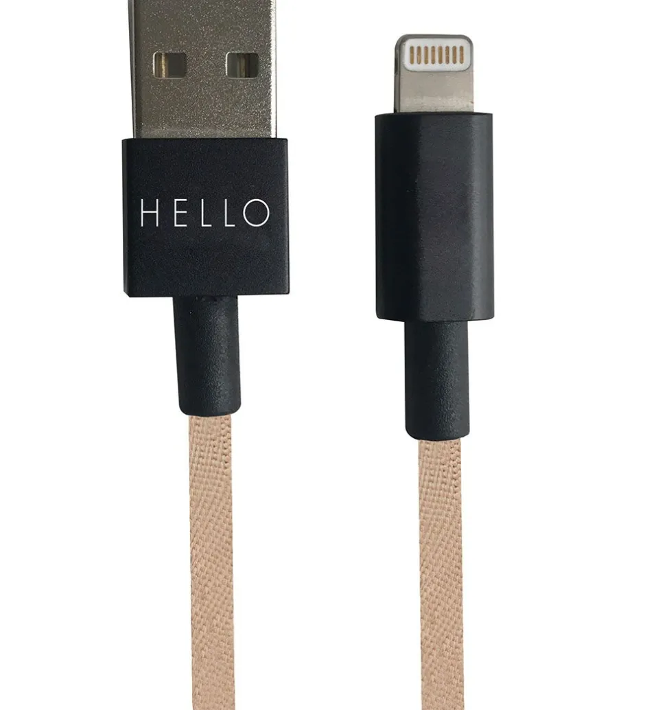 Design Letters Opladerkabel - iPhone - USB-A/Lightning - Beige