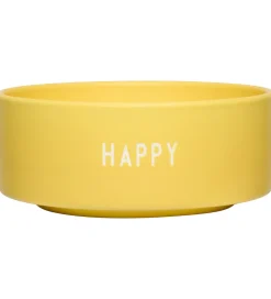 Design Letters Skål - Snack - Happy - Gul