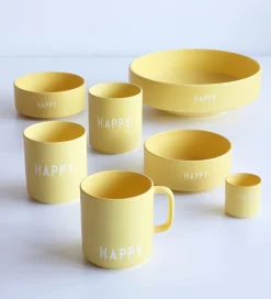 Design Letters Skål - Snack - Happy - Gul