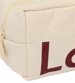 Toilettasker|Pleje- Og Toiletartikler*Design Letters Toilettaske - Love - Natur/Syrrah Burgundy