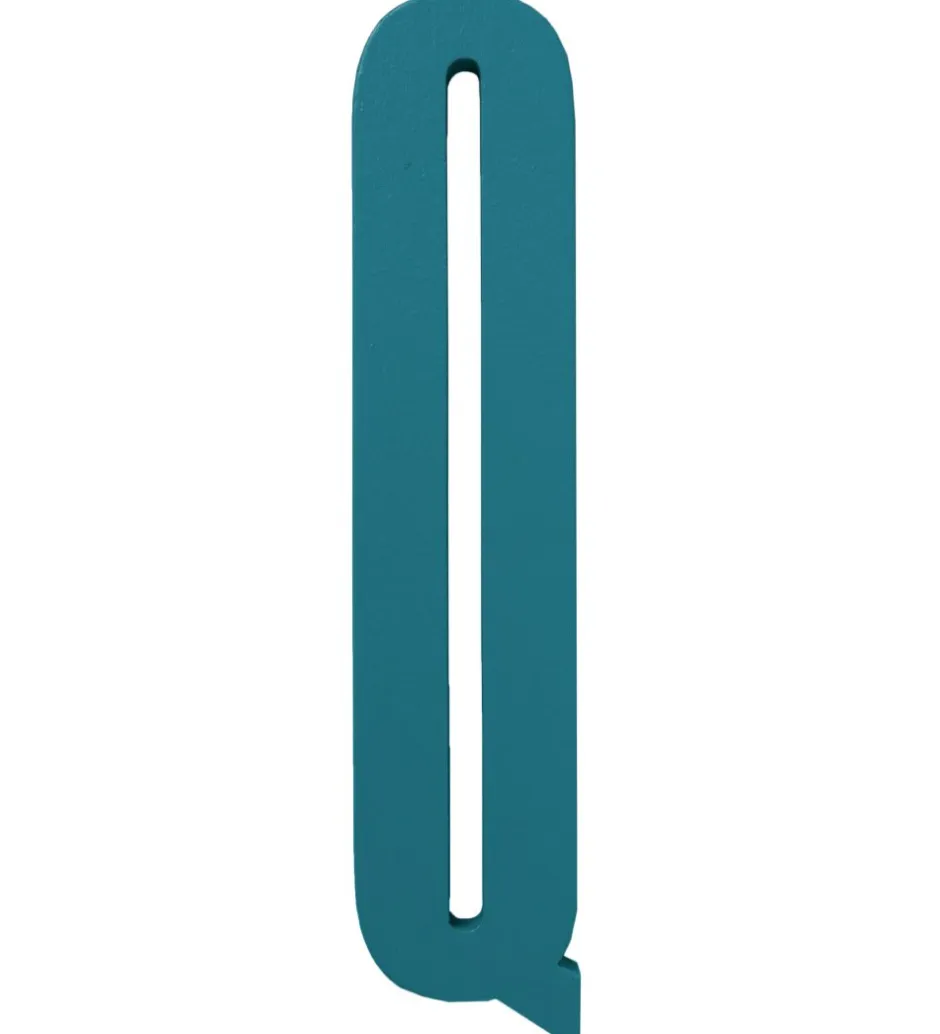 Bogstaver*Design Letters Træbogstaver - Q - Turkis
