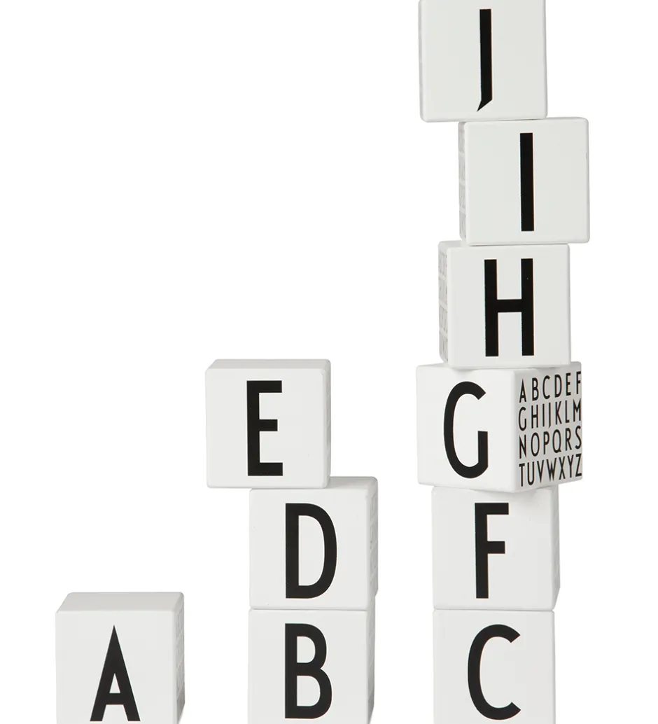 Design Letters Træklodser - A-Z - Hvid m. Alfabet