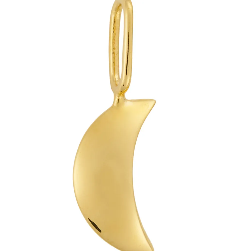 Smykker*Design Letters Vedhæng - Darling - Måne - 18k Guldbelagt