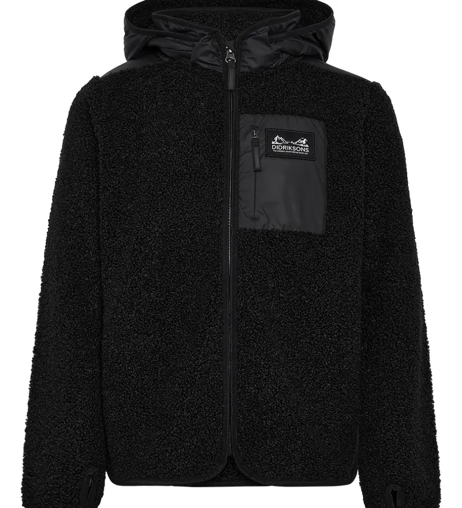 Fleece*Didriksons Fleecejakke - Exa - Sort