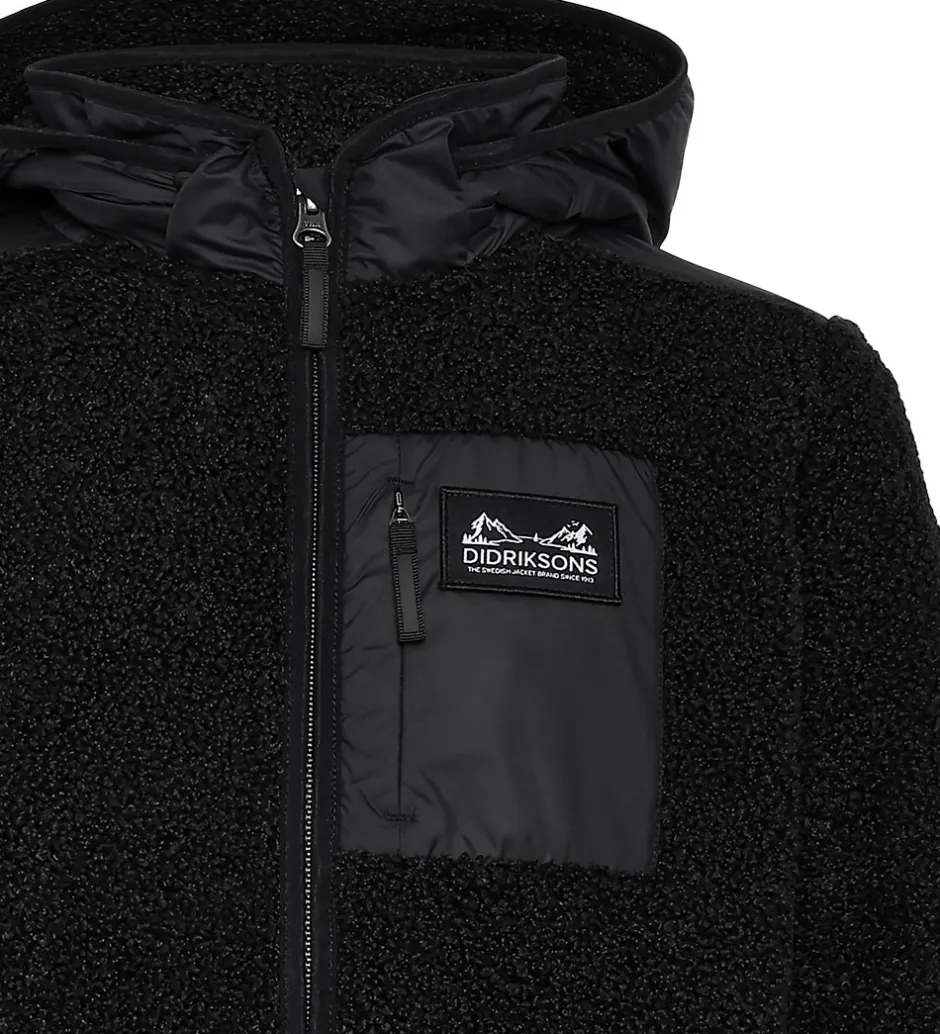 Fleece*Didriksons Fleecejakke - Exa - Sort