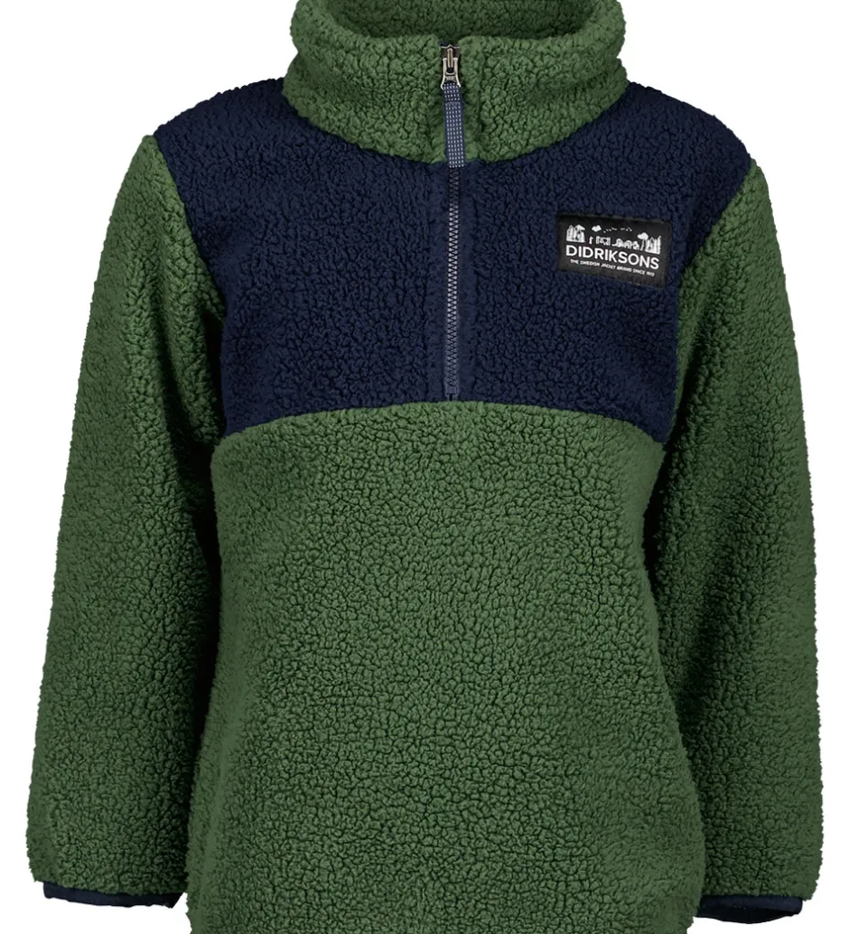 Fleece*Didriksons Fleecetrøje - Gosig - Light Moss