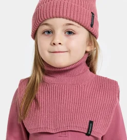 Børn Didriksons Halsedisse - Strik/Rib - Delfinen - Heather Pink