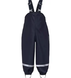 Børn Didriksons Regnbukser m. Seler - PU - Plaskeman - Navy