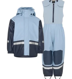 Børn Didriksons Regntøj m. Fleece - Boardman - PU - Cloud Blue