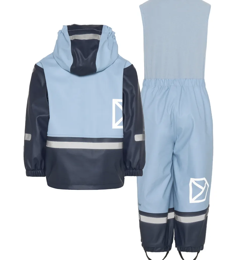 Børn Didriksons Regntøj m. Fleece - Boardman - PU - Cloud Blue
