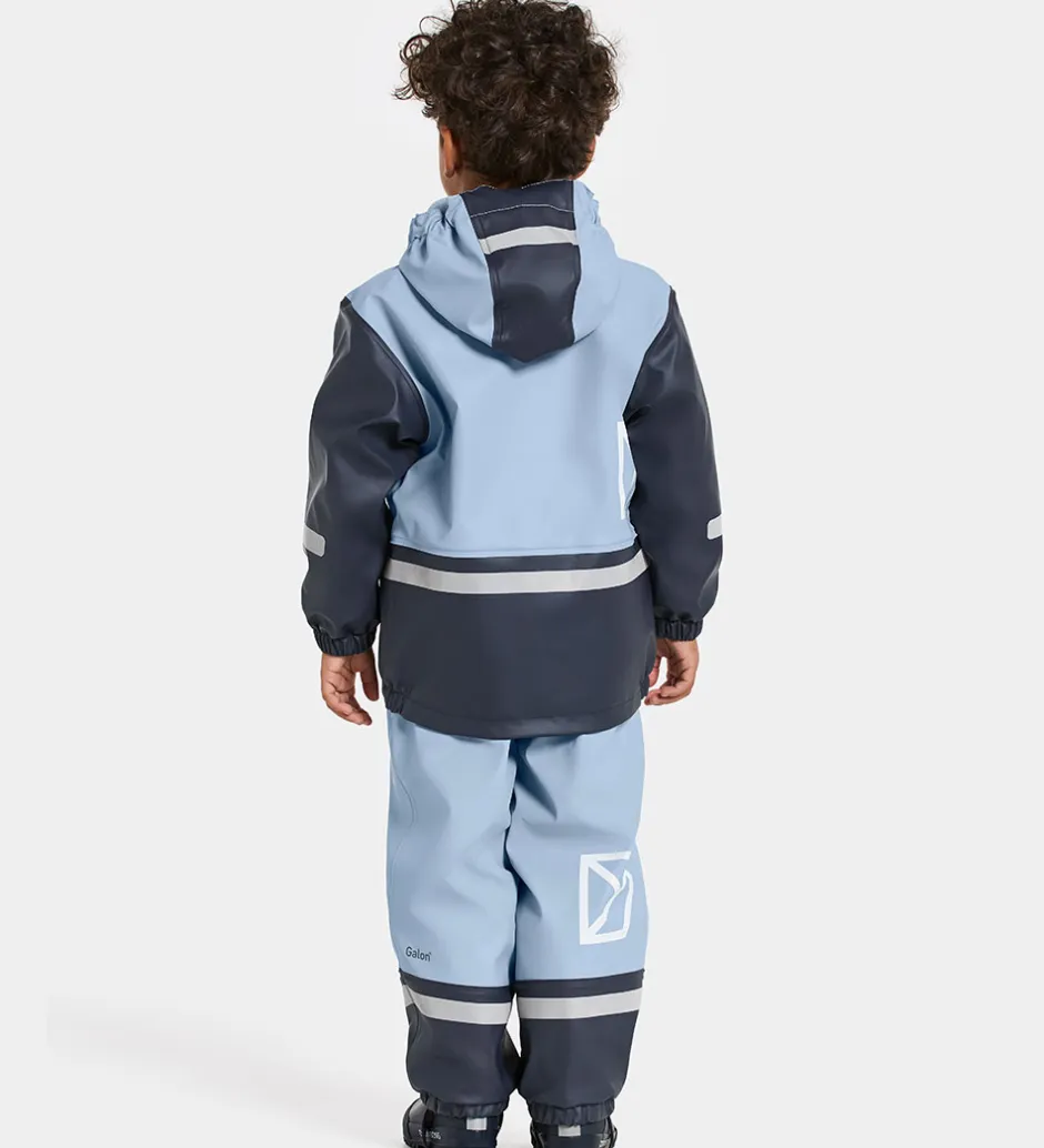 Børn Didriksons Regntøj m. Fleece - Boardman - PU - Cloud Blue