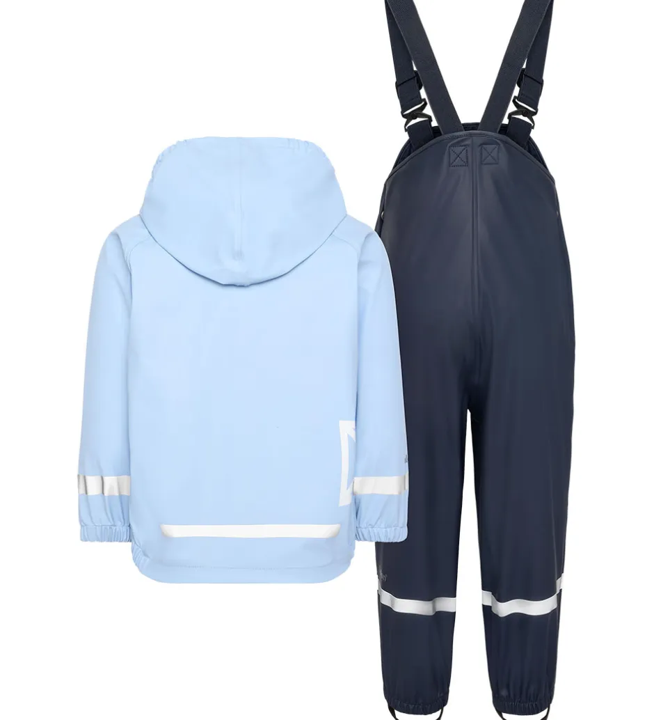 Regntøj*Didriksons Regntøj m. Seler - PU - Slaskeman - Light Sea Blue
