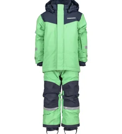 Børn Didriksons Skisæt - Skare - Dusty Lime