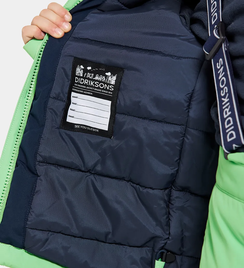 Børn Didriksons Skisæt - Skare - Dusty Lime