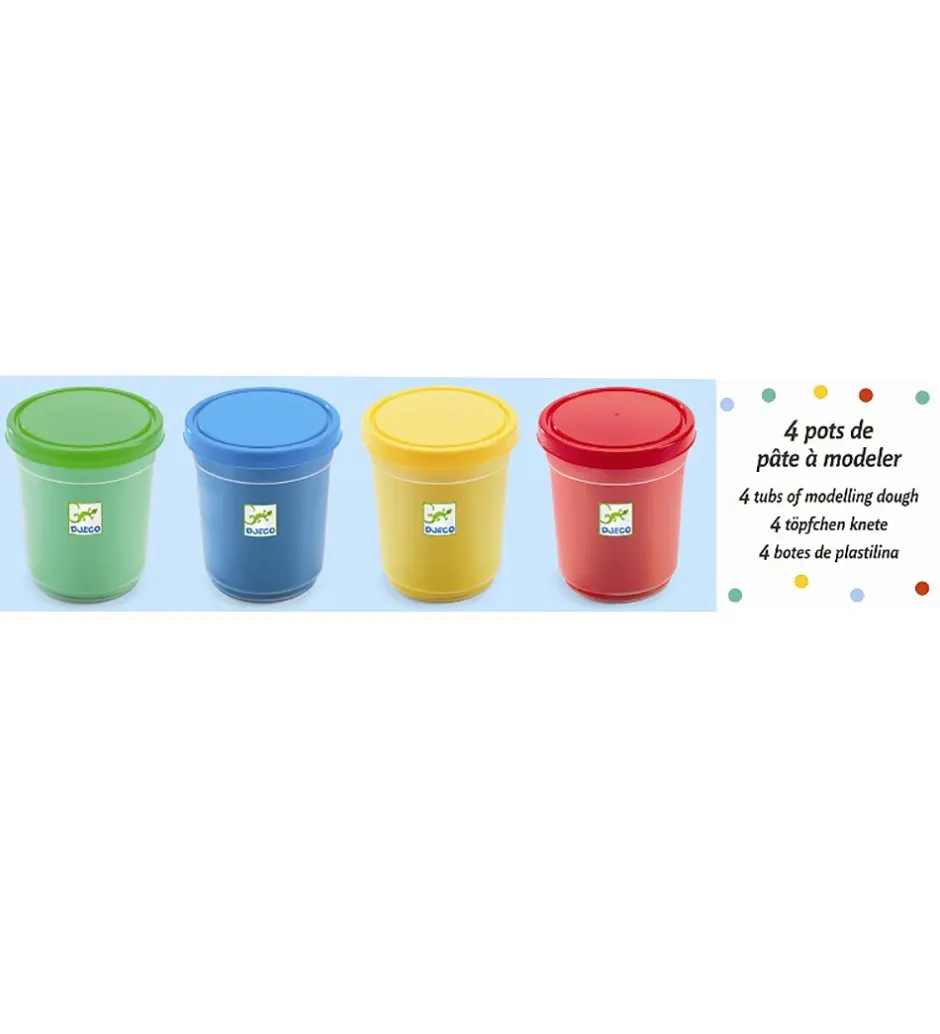 Djeco Modellervoks - 4 stk. - Multifarvet