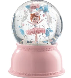 Snekugler|Natlamper*Djeco Snekugle m. Lys - 14 cm - Rosa m. Ballerina
