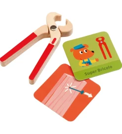 Legeværktøj*Djeco Værktøjskasse - Træ - Super Bricolo - Handyman