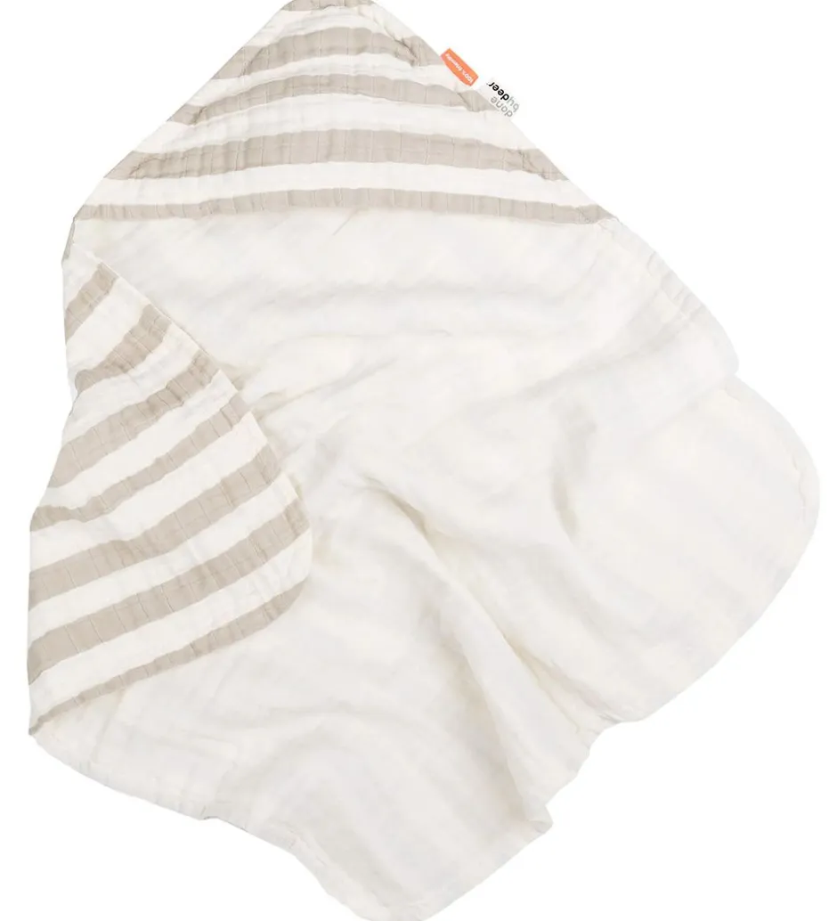 Babyhåndklæde- Og Poncho|Håndklæder*Done by Deer Babyhåndklæde - 70x70 cm - Stripes Sand